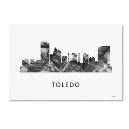 Marlene Watson 'Toledo Skyline WB-BW' Canvas Art,12x19